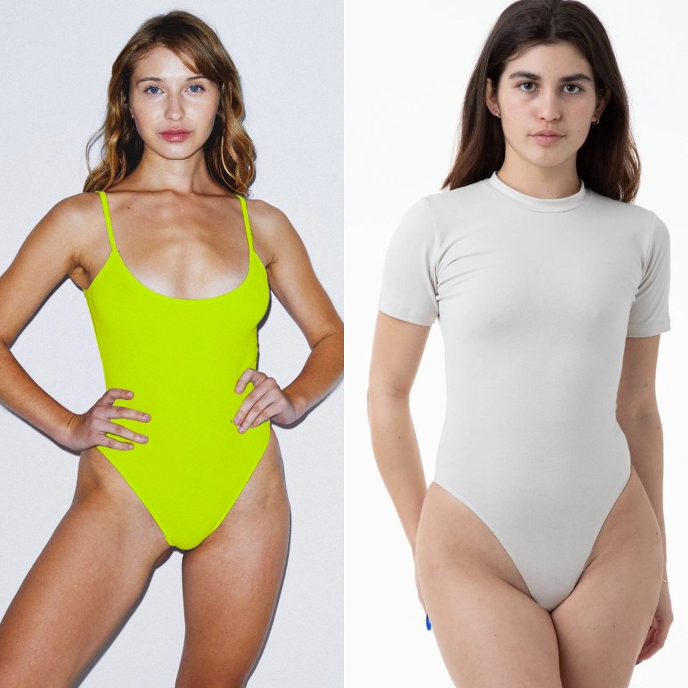 NWOT BUNDLE 2 American/Los Angeles Apparel Bodysuits in Size S